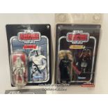 Hasbro The Vintage Collection two carded figures; Darth Vader 2006 Woolworths exclusive and Boba