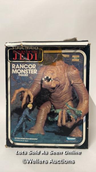 Star Wars vintage Kenner Rancor, Hong Kong 1984, with box, leg joints are a little loose, arms - Image 7 of 9
