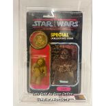 Star Wars vintage Lumat 3 3/4" figure, Power of the Force 92 back with collectors coin, Kenner 1984,