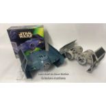 Kenner Power of the Force Darth Vader's Tie Fighter, 1997 good condition with box and Hasbro 2002