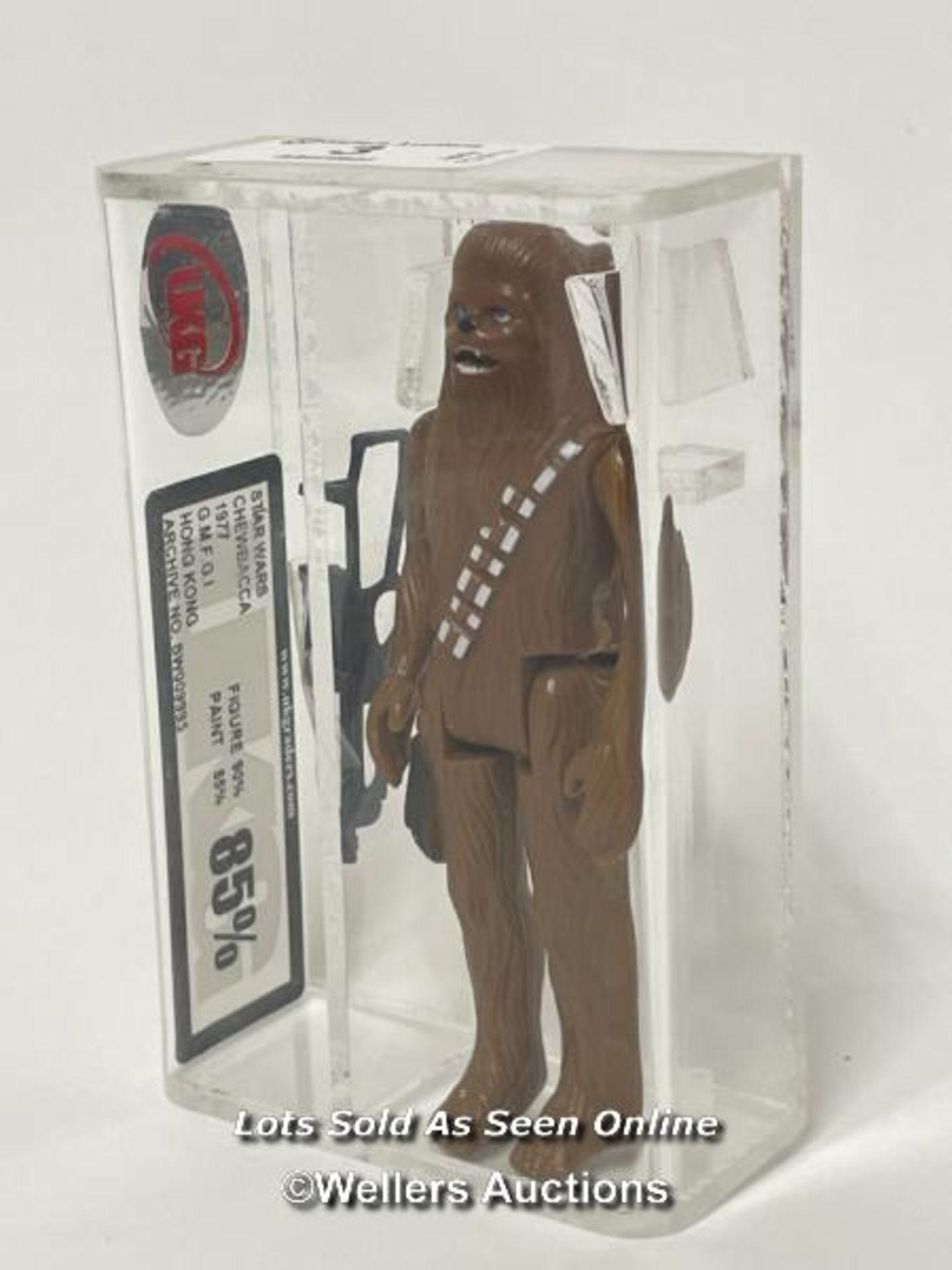 Star Wars vintage Chewbacca 3 3/4" figure, HK , 1977, UKG graded 85% figure 90 paint 85. - Image 2 of 7