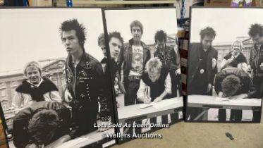 Sex Pistols - Peter Gravelle (photographer - 1953 - ) Three limited edition canvas prints of The Sex