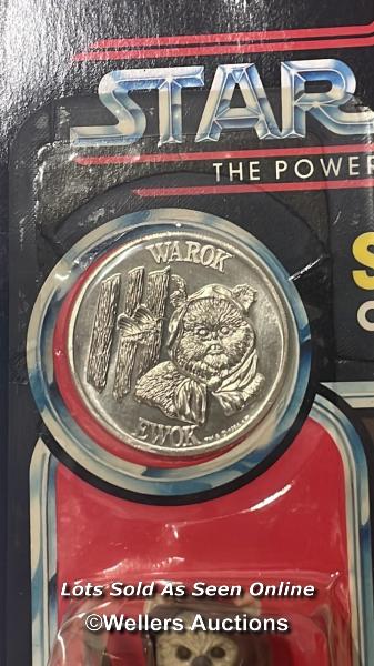 Star Wars vintage Warok 3 3/4" figure, Power of the Force 92 back with collectors coin, Kenner 1984, - Image 3 of 10