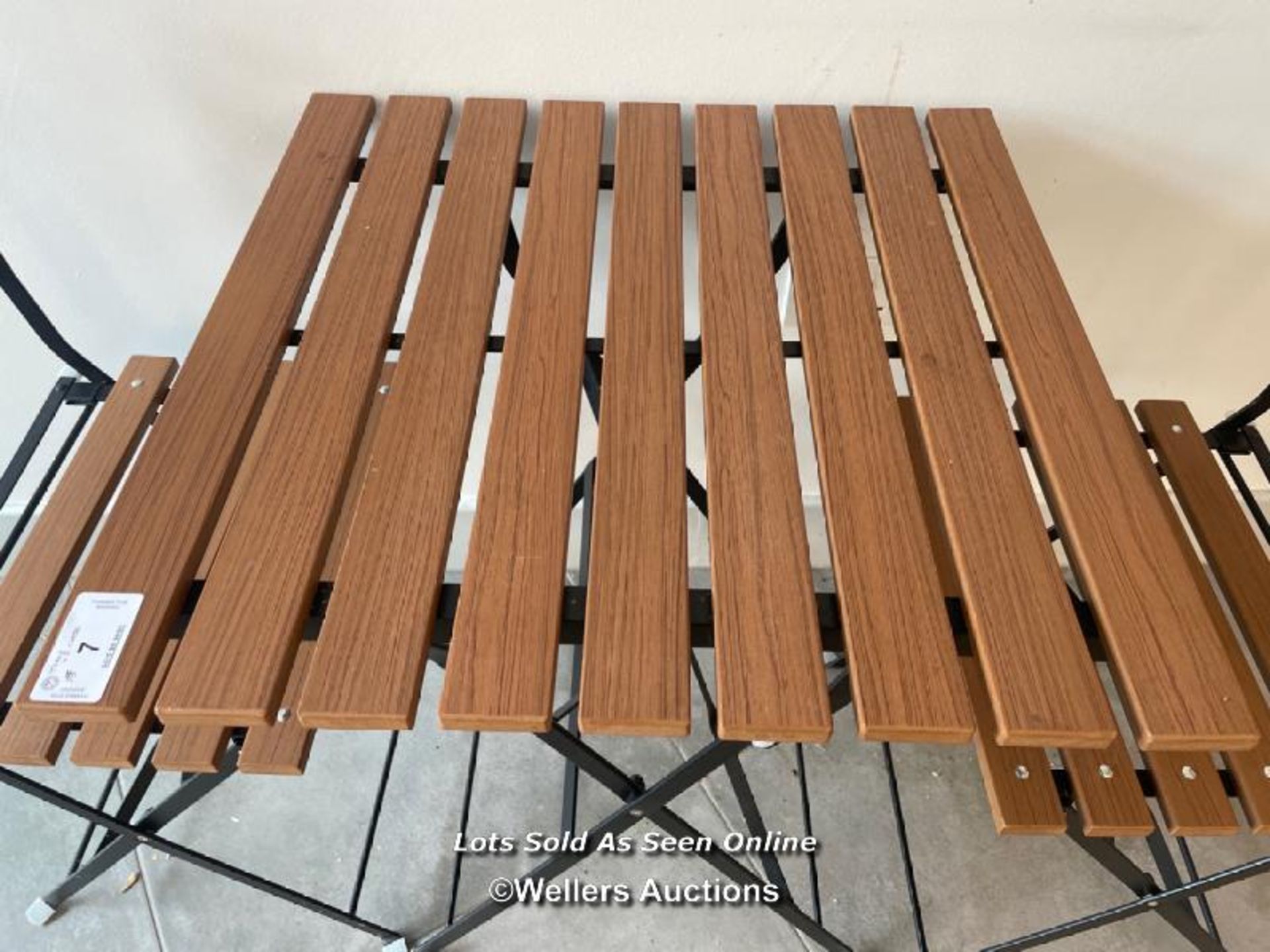 FOLDING TABLE AND CHAIRS SET (ONE TABLE AND TWO CHAIRS) - TABLE 71CM H X 60CM W X 60CM D / THE - Image 2 of 4