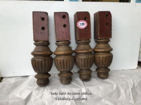 X4 GEORGE WRIGHT EX-SNOOKER BULBOUS FLUTED INTERNAL LEGS IN MAHOGANY CIRCA 1890. SERIAL NUMBER 8774.