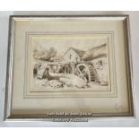 ORIGINAL WATERCOLOUR OF AN OLD MILL IN NORTH DEVON BY HENRY COURTNEY SELOUS (1803-1890), 39CM (H)