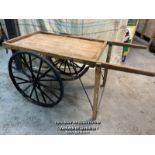 *TRADERS 2 WHEEL BARROW ^ BED 100CM (L) X65CM (H) WHEELS 68CM (DIA) / COLLECT FROM WELLERS