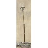 VICTORIAN BRASS EXTENDING READING/STANDARD LIGHT, AS FOUND, 160CM (H) / COLLECTION LOCATION: