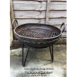 *FIREPIT ON STAND 35CM(H) X43 CM (DIA)/ COLLECTION FROM WELLERS AUCTIONS GU14SJ
