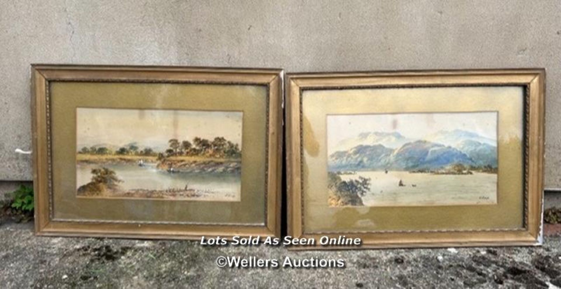 A PAIR OF VICTORIAN WATERCOLOURS OF SCOTTISH LOCHS, SIGNED E.EARP, 52CM (H) X 74CM (W) /