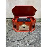 AMOS VINTAGE SPEAKER AND RECORD PLAYER / COLLECTION LOCATION: PULBOROUGH (RH20), FULL ADDRESS AND