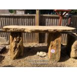 (NO VAT) THREE PIECE SOMERSET HAMSTONE STRUCTURE IN FORM OF TABLE, OVERALL DIMENSIONS 186.5CM (L) X