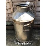*LARGE GALVINISED MILK CHURN 64CM(H) / COLLECTION FROM WELLERS AUCTIONS GU14SJ¦