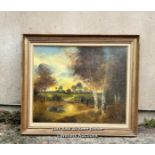 RURAL OIL PAINTING BY G. BRENN, 57CM (H) X 66CM (W) / COLLECTION LOCATION: PULBOROUGH (RH20), FULL