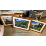 4X FRAMED AND GLAZED PRINTS OF OUTDOOR SCENERY, 80CM (W) X 60CM (H) / COLLECTION LOCATION: OLD