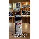 PIMMS NO. 1, 700ML, 25% VOL / COLLECTION LOCATION: OLD WOKING DISTRICT RECREATION CLUB, 33 WESTFIELD