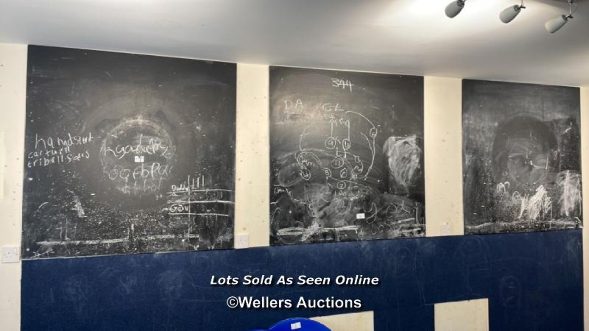 3X BLACKBOARDS, 122CM (W) X 122CM (H), BUYER TO REMOVE / COLLECTION LOCATION: OLD WOKING DISTRICT