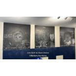3X BLACKBOARDS, 122CM (W) X 122CM (H), BUYER TO REMOVE / COLLECTION LOCATION: OLD WOKING DISTRICT