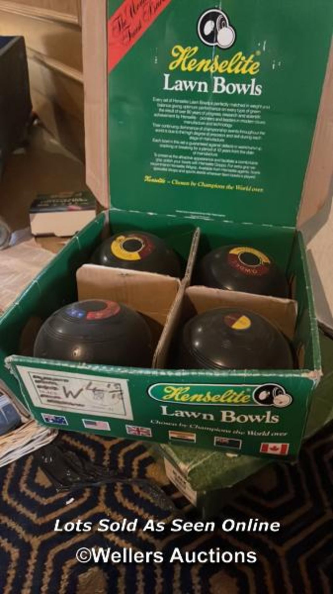 2X BOXES OF LAWN BOWLS / COLLECTION LOCATION: OLD WOKING DISTRICT RECREATION CLUB, 33 WESTFIELD