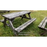 PUB GARDEN PICNIC BENCH, 73CM (H) X 146CM (L) X 138CM (D) / COLLECTION LOCATION: OLD WOKING DISTRICT