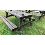 PUB GARDEN PICNIC BENCH, 80CM (H) X 180CM (L) X 150CM (D) / COLLECTION LOCATION: OLD WOKING DISTRICT