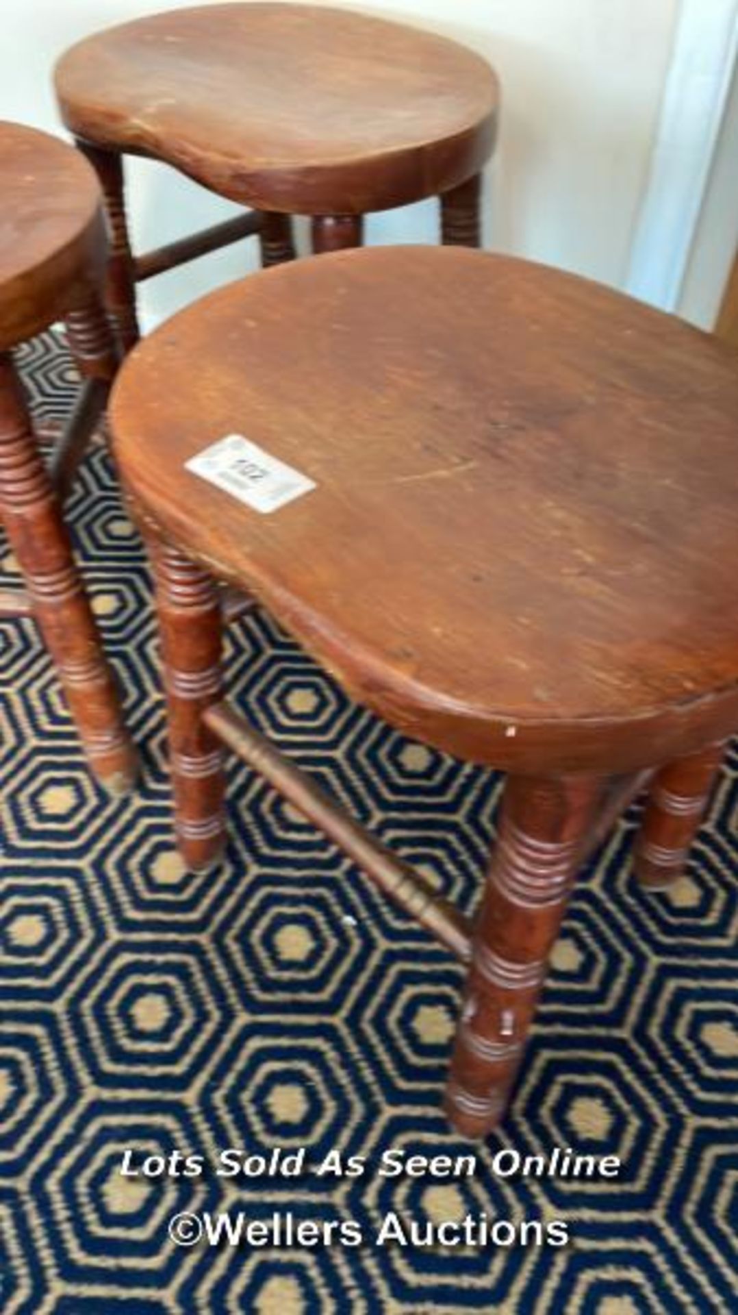 3X WOODEN STOOLS, 53CM (H) / COLLECTION LOCATION: OLD WOKING DISTRICT RECREATION CLUB, 33 - Image 2 of 3