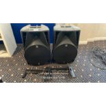 PAIR OF OPERA 402D SPEAKERS, WITH WALL MOUNTS, 63CM (H) X 40CM (W) / COLLECTION LOCATION: OLD WOKING