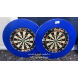 2X WINMAU BLADE 4 DART BOARDS WITH SURROUNDS / COLLECTION LOCATION: OLD WOKING DISTRICT