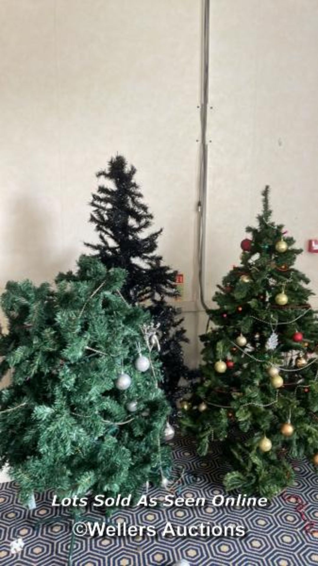 3X CHRISTMAS TREES, 1X MISSING TOP / COLLECTION LOCATION: OLD WOKING DISTRICT RECREATION CLUB, 33