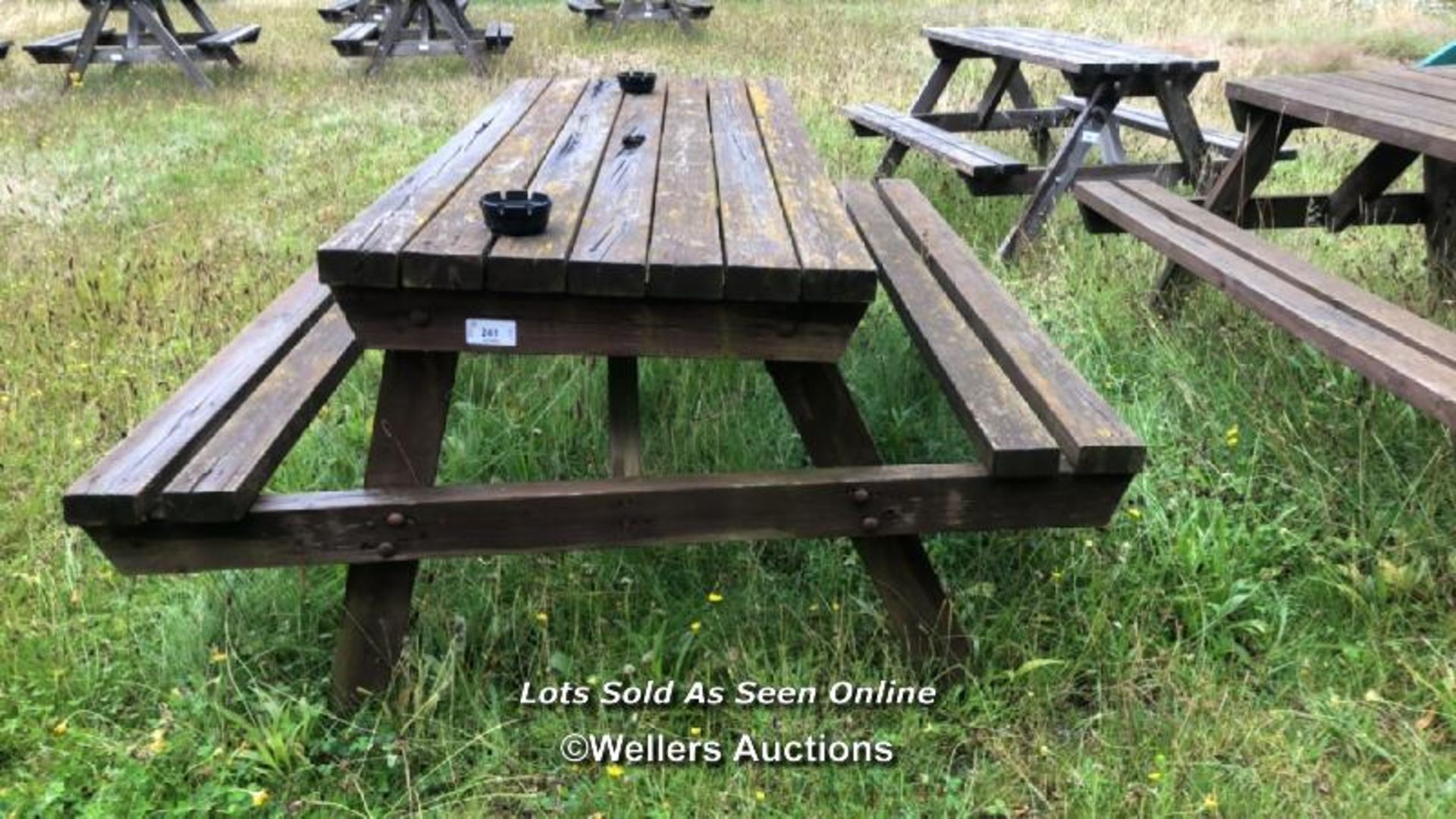 PUB GARDEN PICNIC BENCH, 80CM (H) X 180CM (L) X 150CM (D) / COLLECTION LOCATION: OLD WOKING DISTRICT - Image 2 of 2