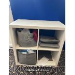 IKEA KALLAX UNIT, 76.5CM (H) X 76.5CM (W) / COLLECTION LOCATION: OLD WOKING DISTRICT RECREATION