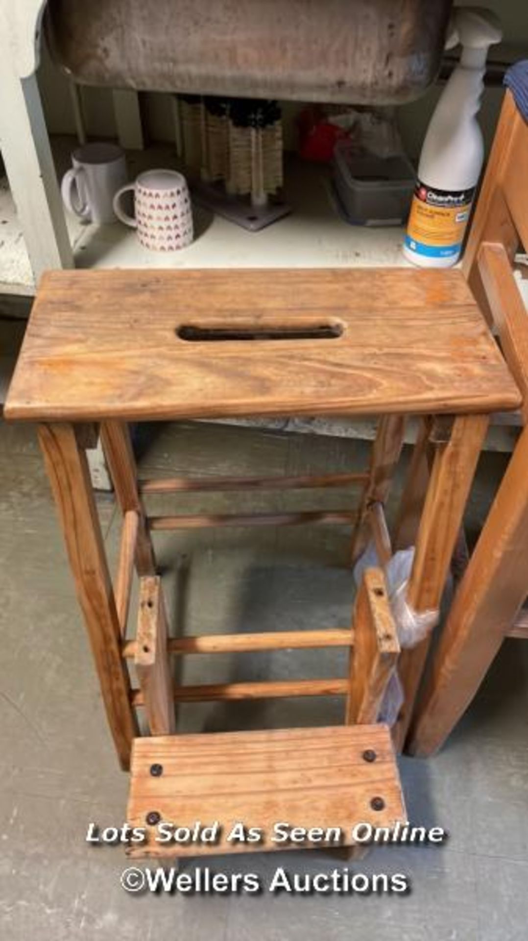 2X STOOLS, LARGEST 78CM (H) / COLLECTION LOCATION: OLD WOKING DISTRICT RECREATION CLUB, 33 WESTFIELD - Image 2 of 4