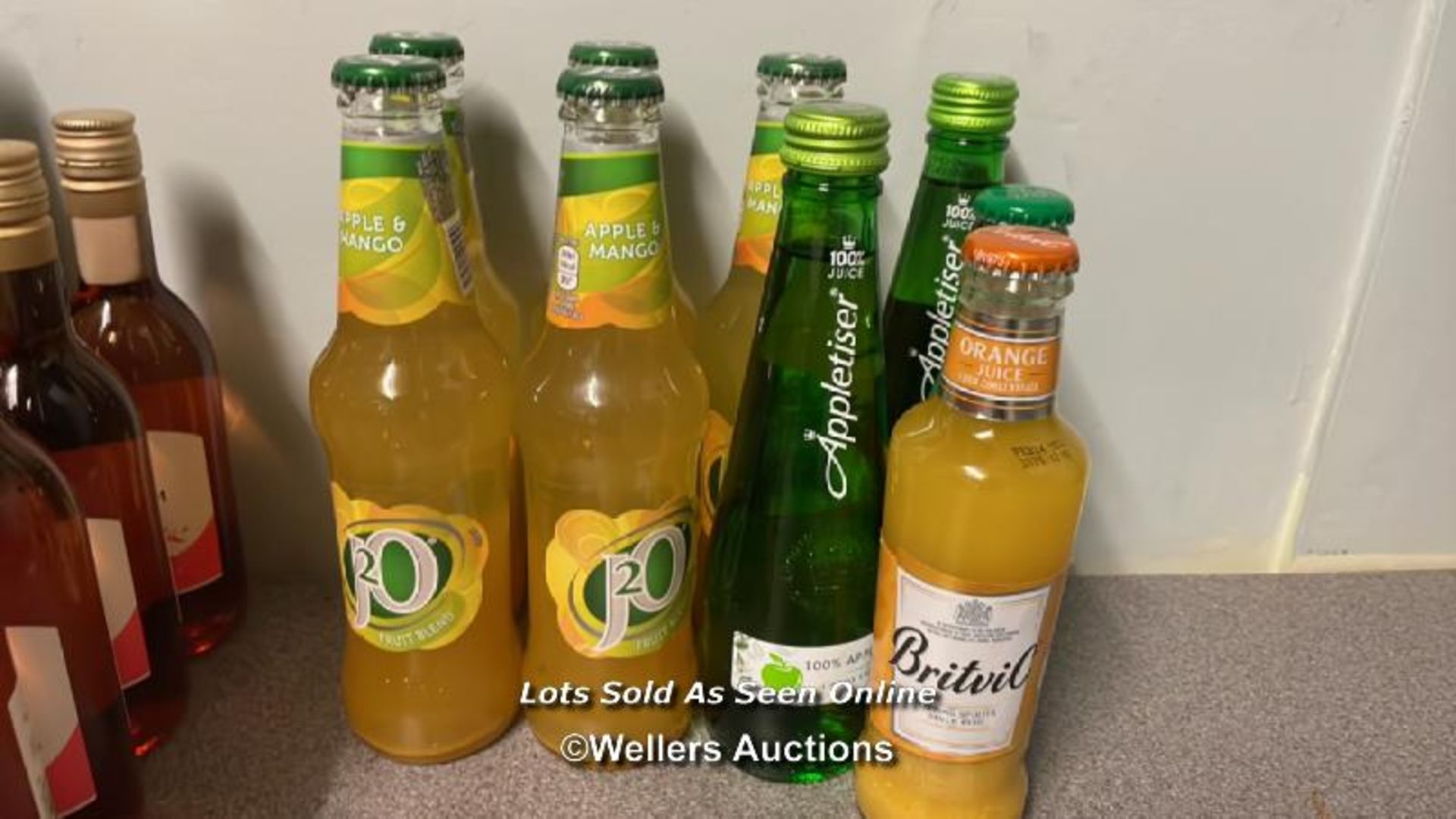 9X ASSORTED FRUIT JUICES INCL. J20, APPLETISER AND BRITVIC / COLLECTION LOCATION: OLD WOKING