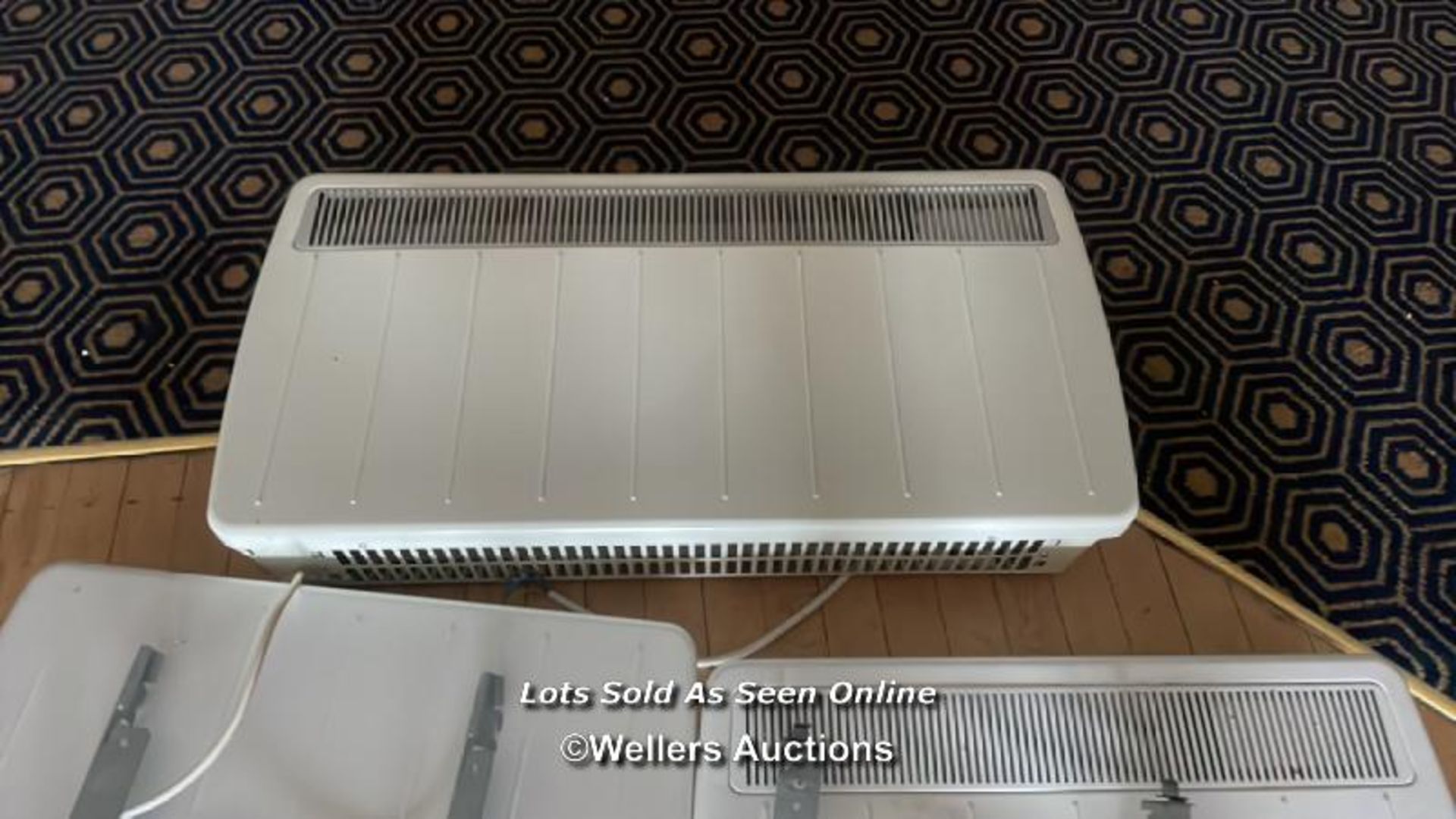 3X WALL MOUNTED ELECTRIC RADIATORS, PLUGS HAVE BEEN CUT / COLLECTION LOCATION: OLD WOKING DISTRICT - Image 4 of 4