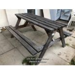 PUB GARDEN PICNIC BENCH, 75CM (H) X 146CM (L) X 127CM (D) / COLLECTION LOCATION: OLD WOKING DISTRICT