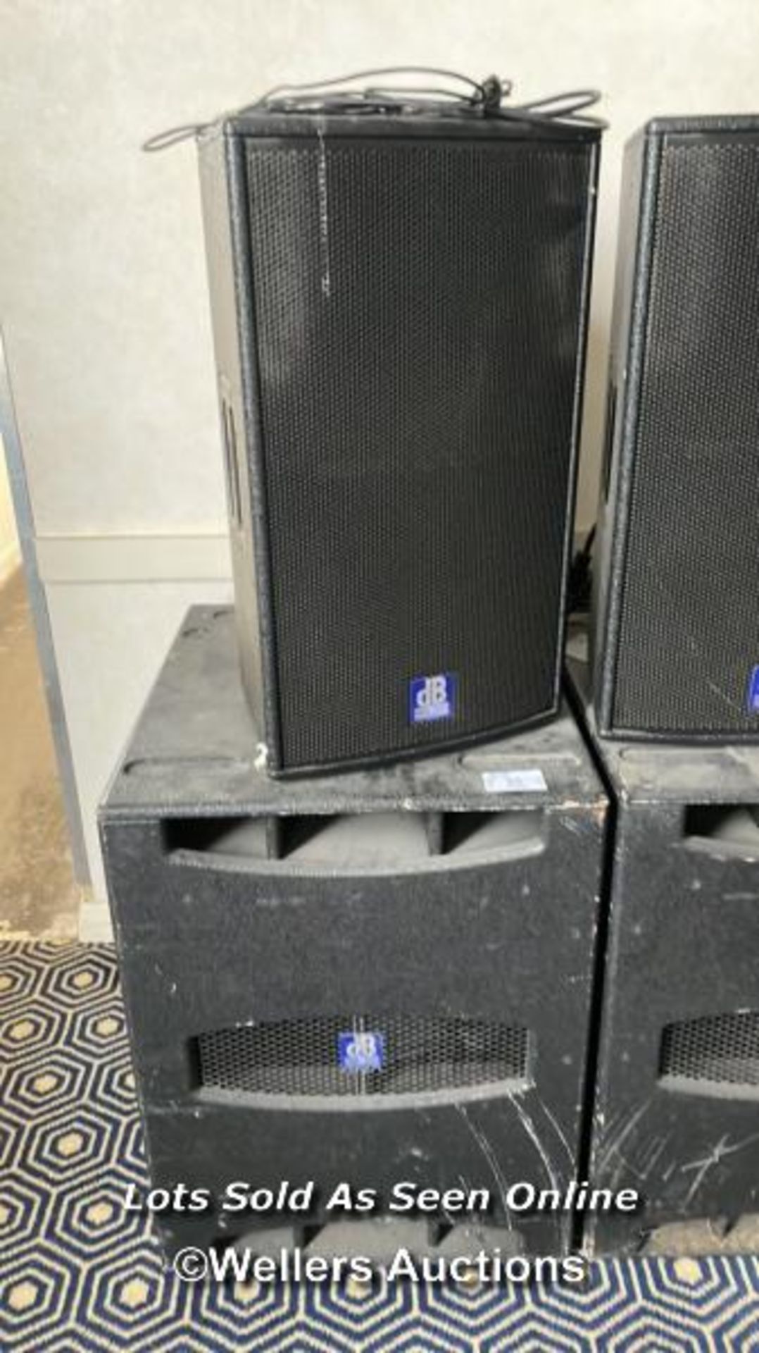 2X DB TECHNOLOGIES FLEXSYS F12 DIGITAL ACTIVE SPEAKERS AND 2X LARGE DB SUB18D CABINET SPEAKERS - Bild 2 aus 5