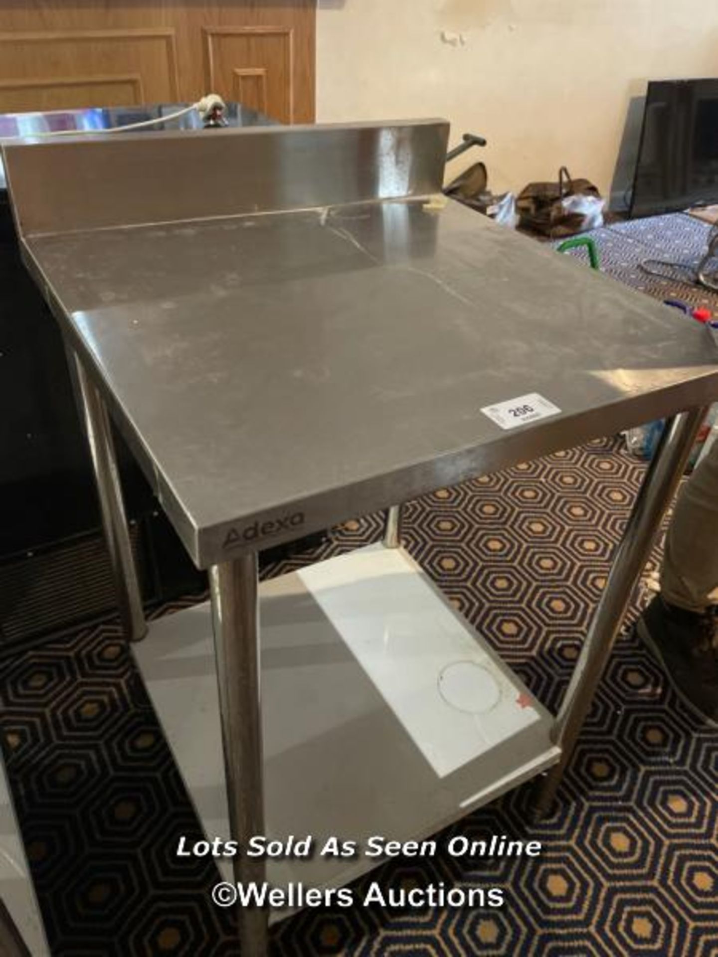 ADEXA TWO TIER STAINLESS STEEL COMMERCIAL KITCHEN WORK BENCH, 99.5CM (H) X 60CM (W) X 60CM (D) / - Image 2 of 3