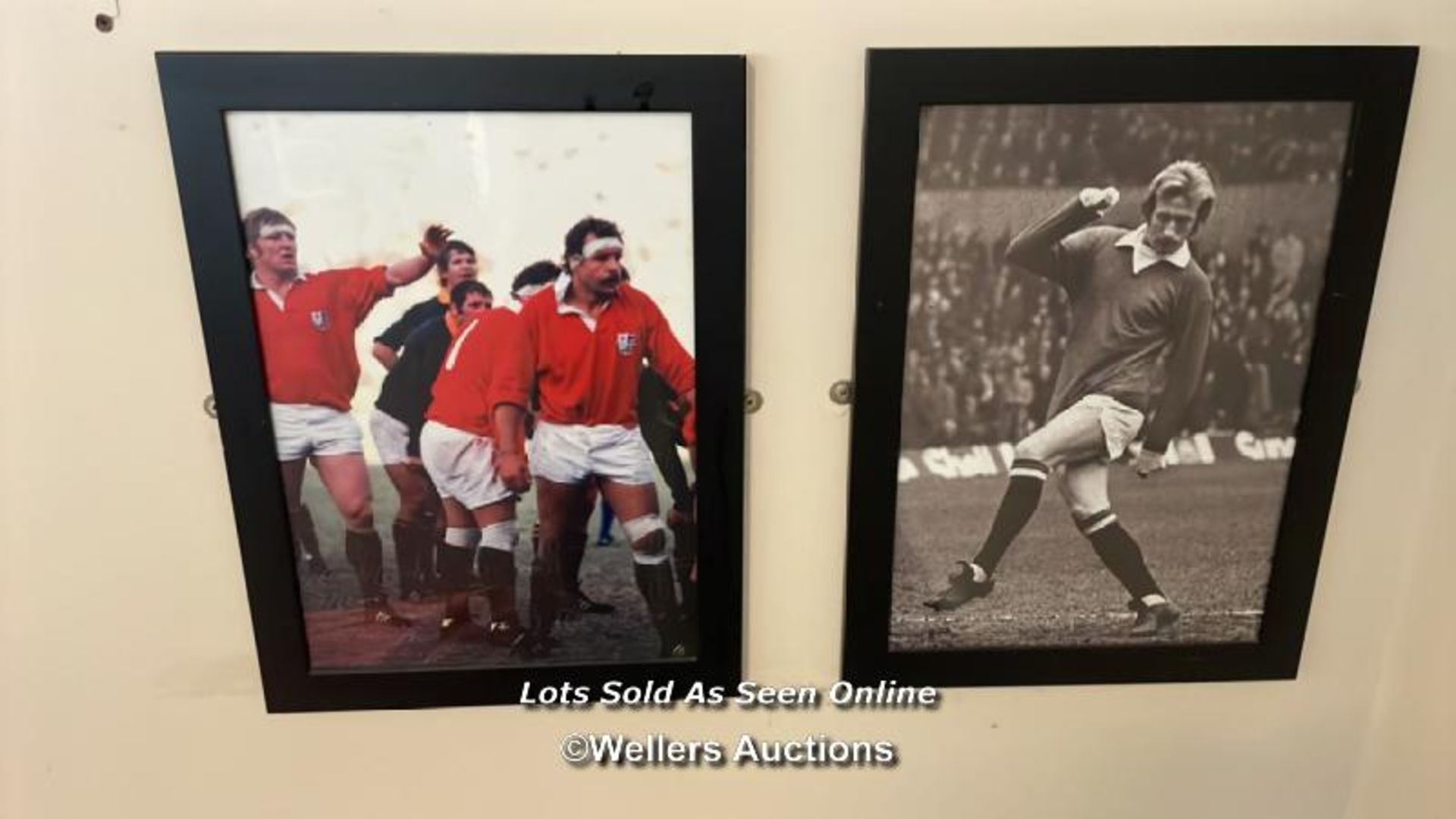 14X ASSORTED FRAMED AND GLAZED SPORTING PHOTO'S INCLUDING FORMULA 1, RUGBY AND FOOTBALL / COLLECTION - Image 3 of 7