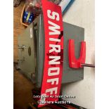 SMIRNOFF LIGHT UP SIGN, WITHOUT ADAPTER, 64CM (W) X 14.5CM (H), AS NEW / COLLECTION LOCATION: OLD