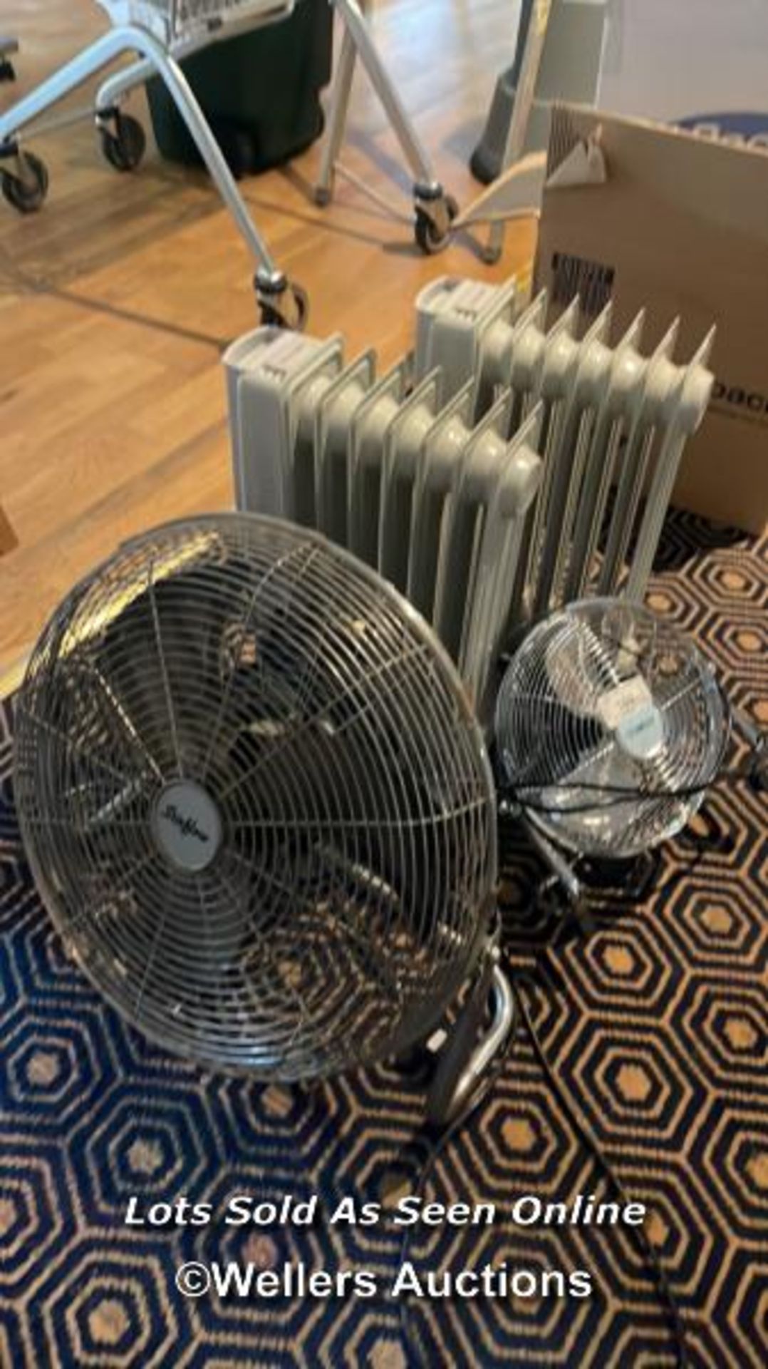 2X STIRFLOWER FANS AND 2X MORRISSONS OIL FILLED RADIATORS / COLLECTION LOCATION: OLD WOKING DISTRICT - Image 2 of 4