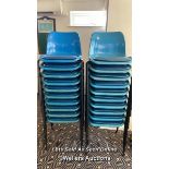 20X STACKABLE CHAIRS, 75CM (H) X 45CM (W) / COLLECTION LOCATION: OLD WOKING DISTRICT RECREATION