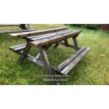 PUB GARDEN PICNIC BENCH, 75CM (H) X 146CM (L) WITHOUT EXTRA LENGTHS X 127CM (D) / COLLECTION