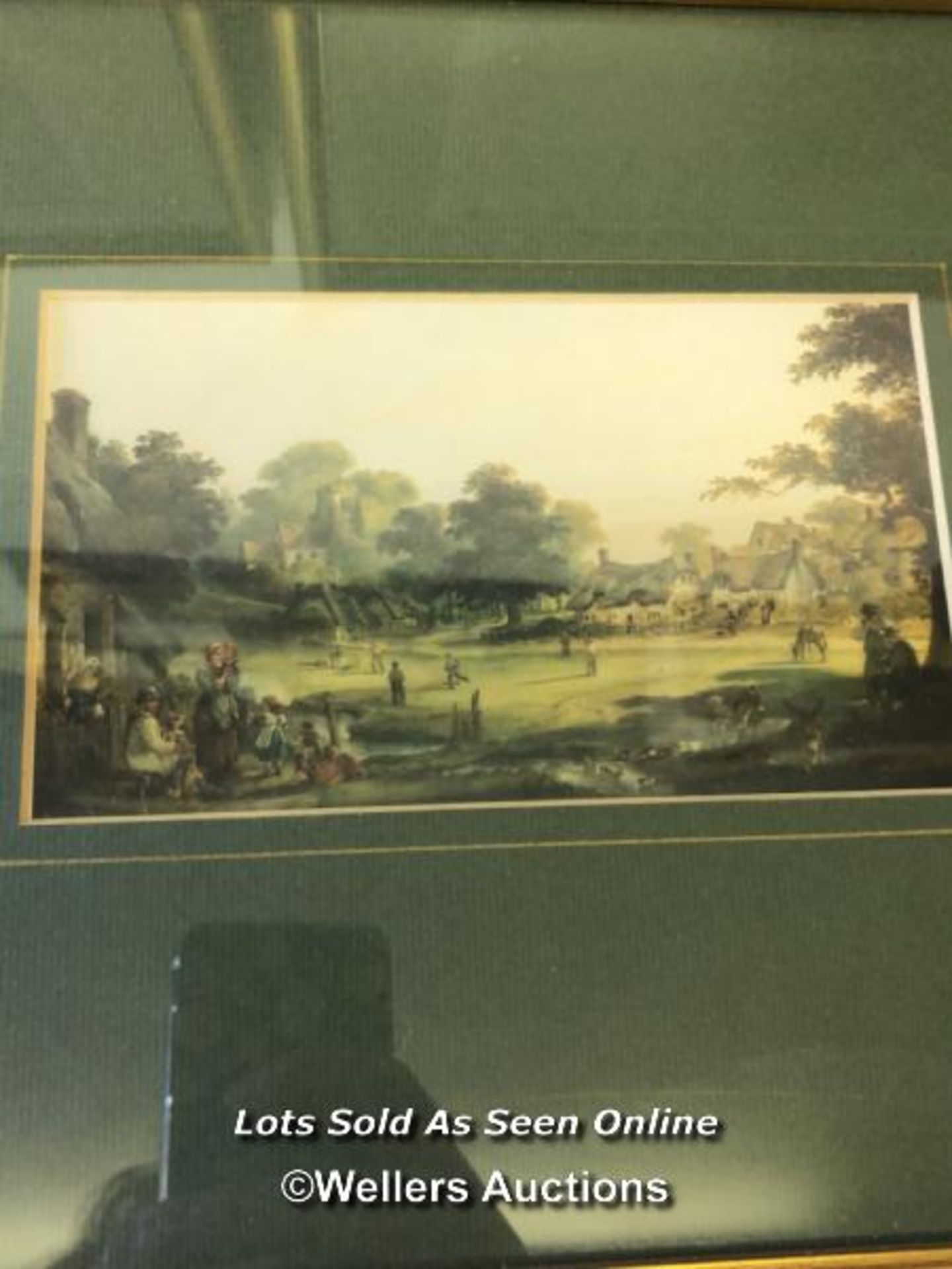 SEVEN FRAMED AND GLAZED PRINTS OF CRICKET SCENES. THE LARGEST 40CM X 29CM - Image 5 of 8