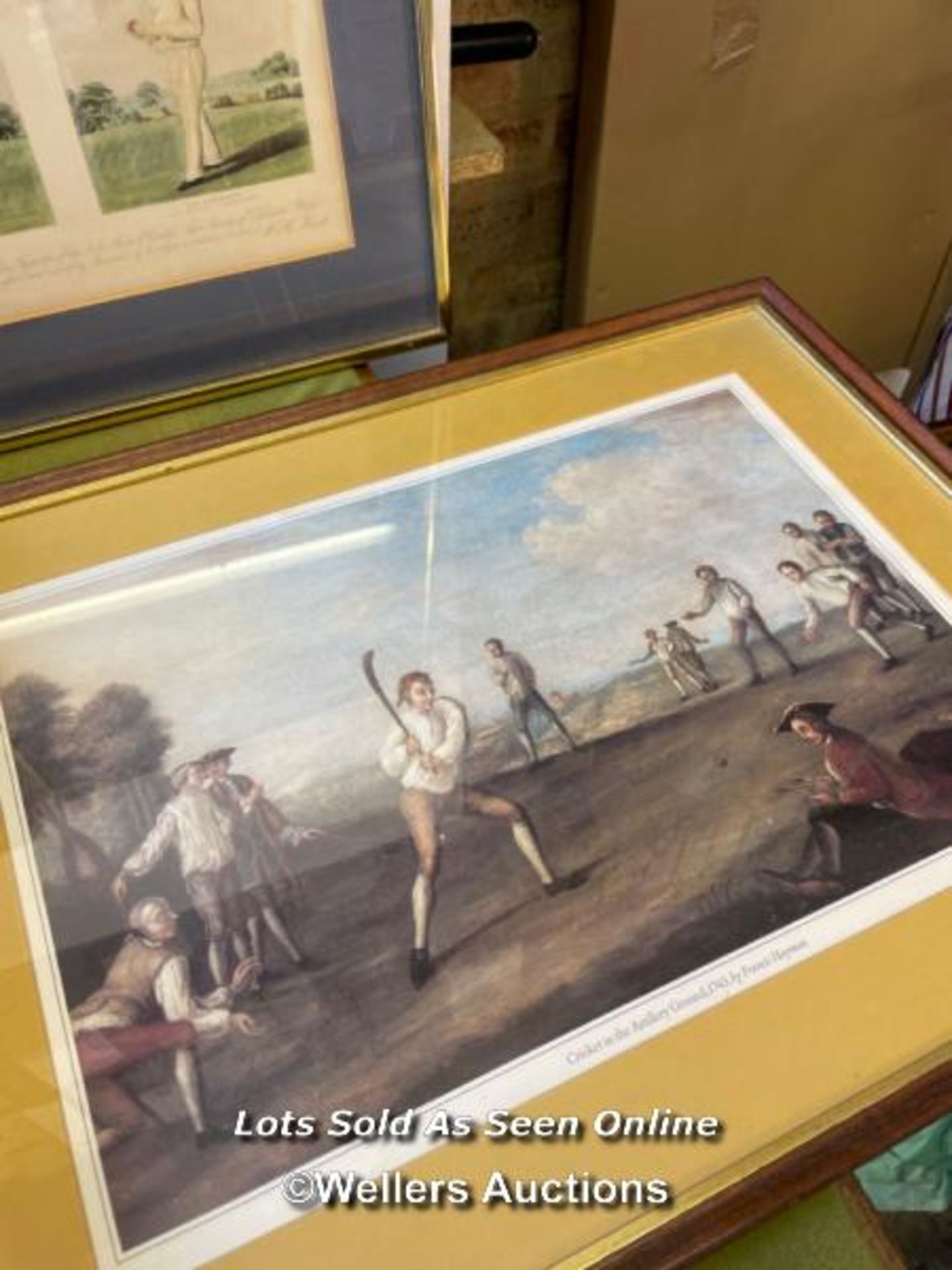 FOUR FRAMED AND GLAZED CRICKET SCENES INCLUDING 'THE CAPTAIN OF THE SCHOOL ELEVEN WENT IN FIRST' - Image 2 of 6