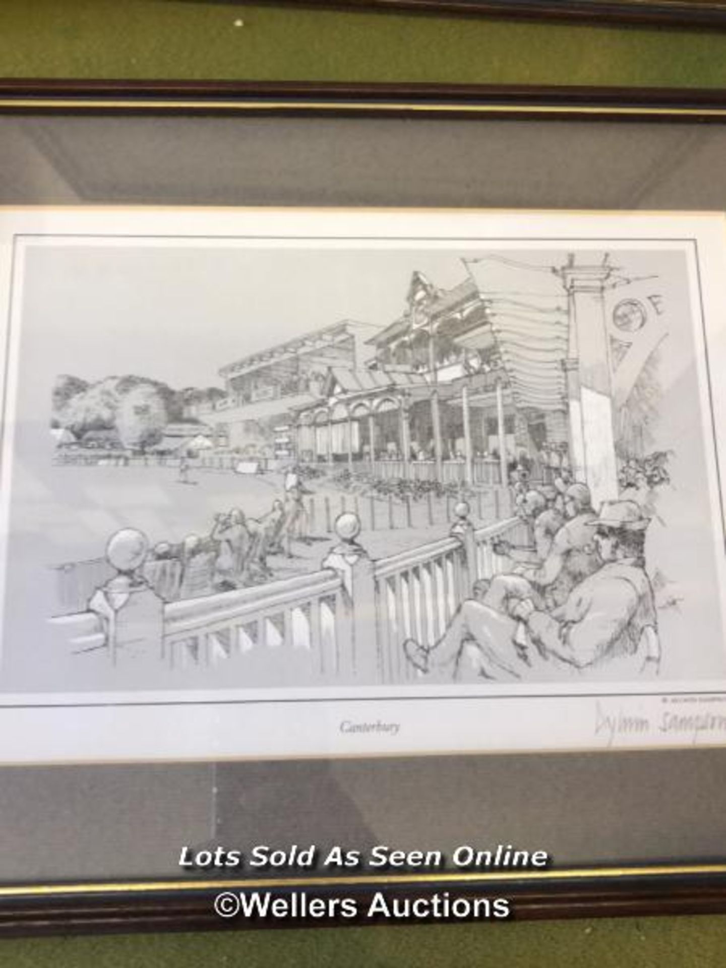 FIVE FRAMED AND GLAZED PRINTS OF CRICKET GROUNDS, INCLUDING TAUNTON, SCARBOROUGH, CANTERBURY AND - Image 4 of 5