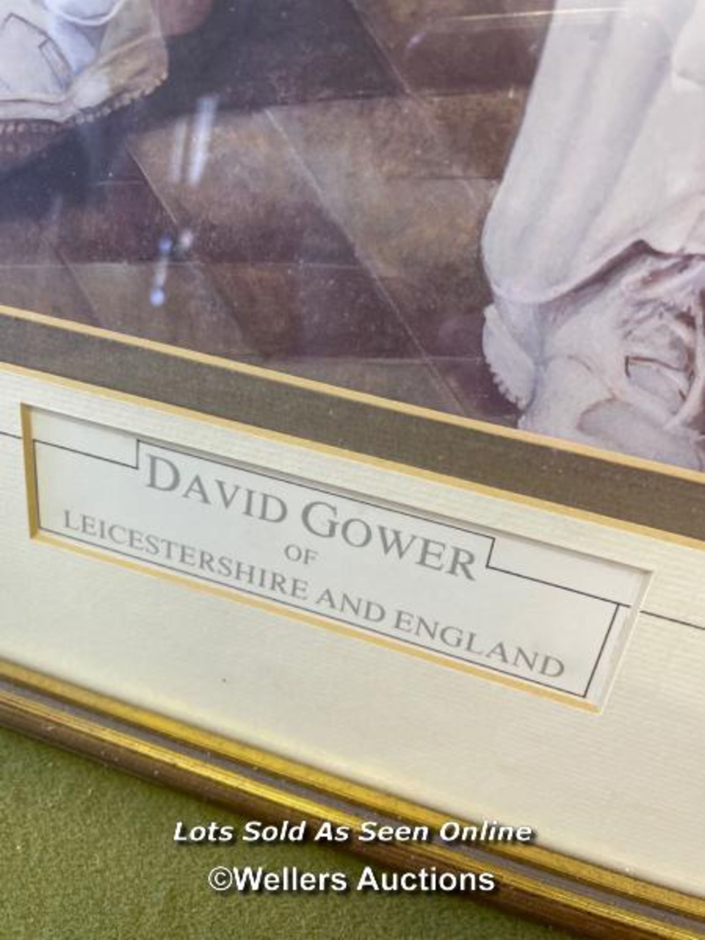 FRAMED AND GLAZED PRINT OF A YOUNG DAVID GOWER OF LEICESTERSHIRE AND ENGLAND, 53CM X 65CM - Image 2 of 2