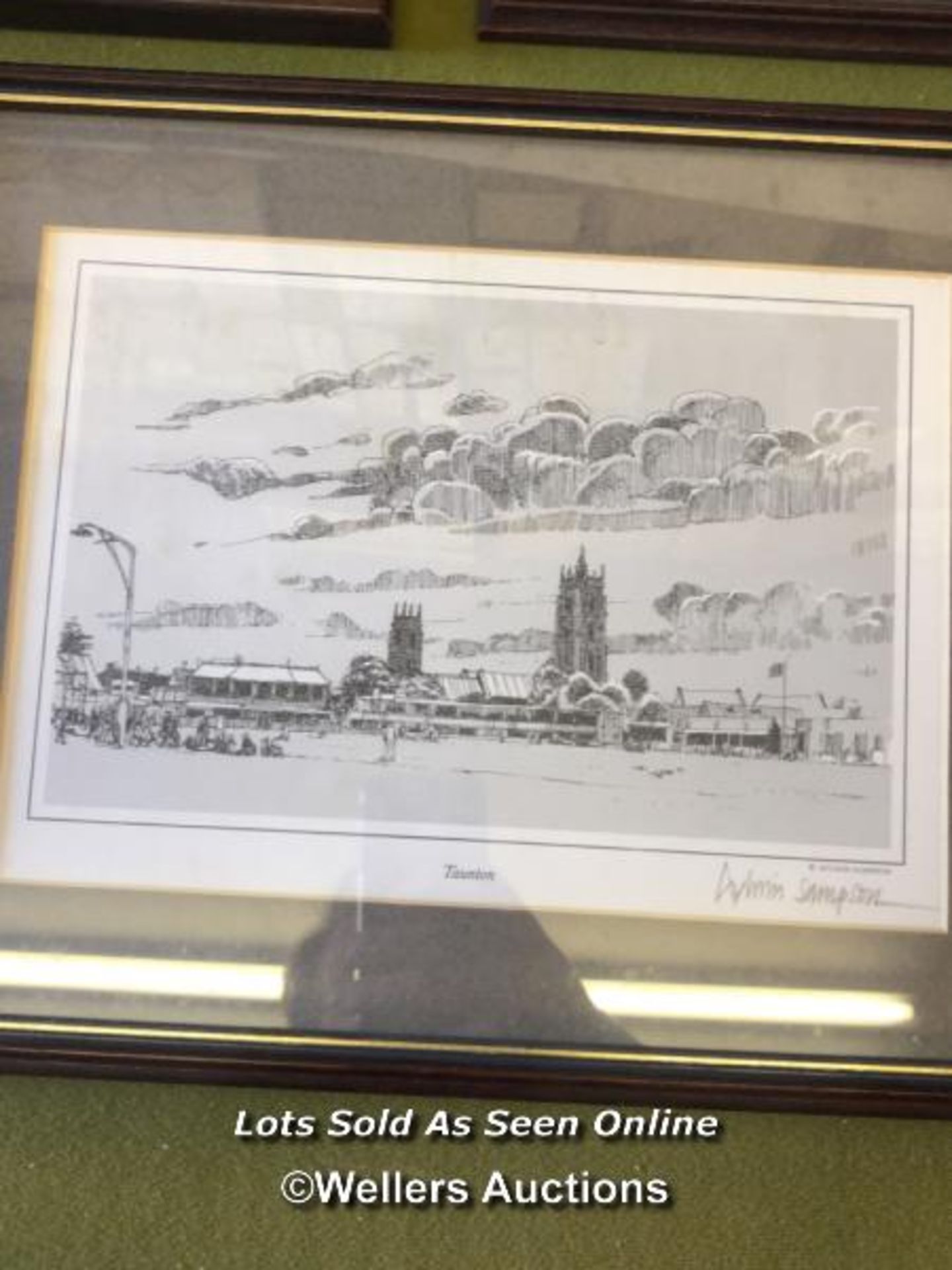 FIVE FRAMED AND GLAZED PRINTS OF CRICKET GROUNDS, INCLUDING TAUNTON, SCARBOROUGH, CANTERBURY AND - Image 5 of 5