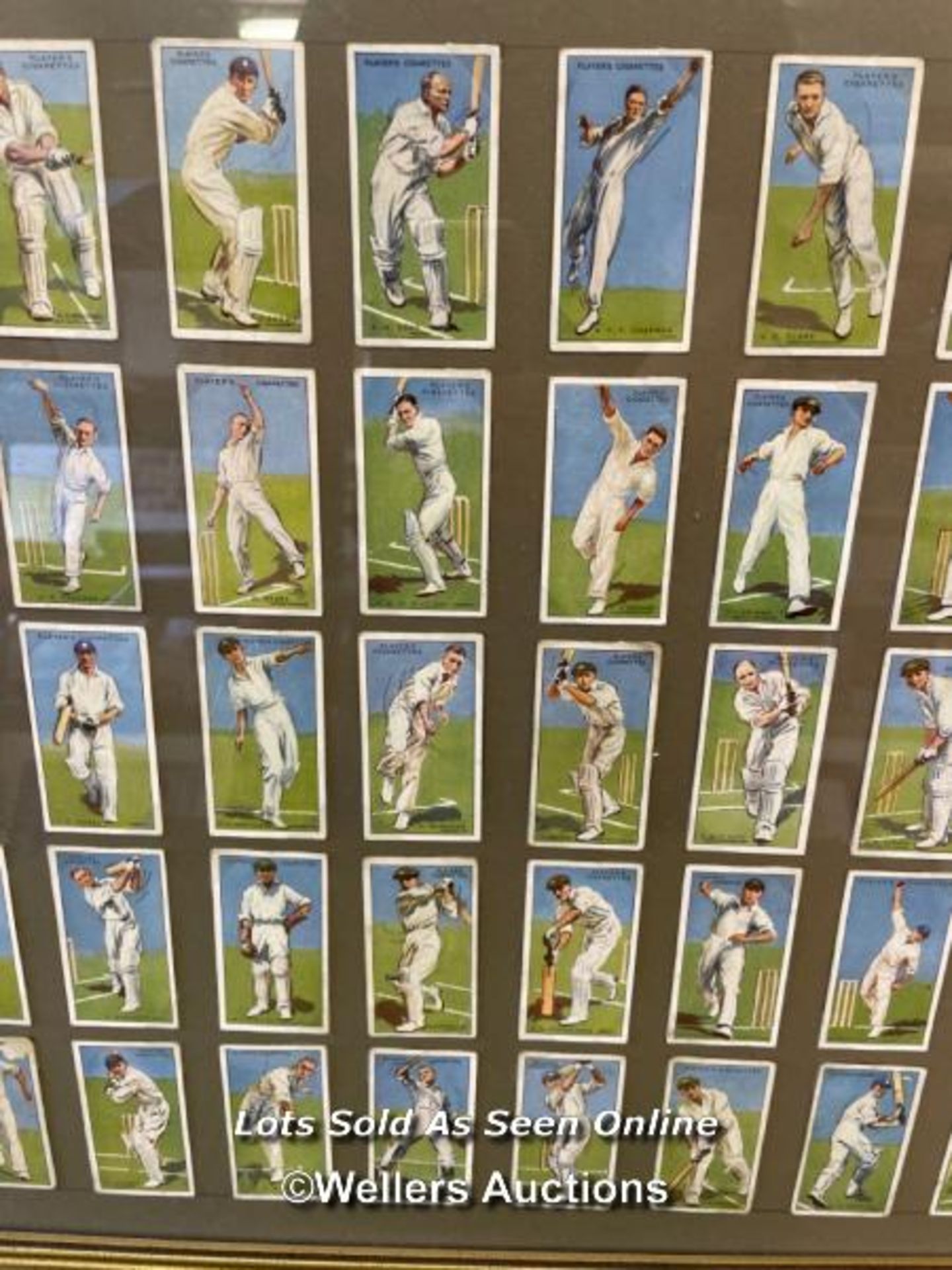 FRAMED AND GLAZED CRICKET CIGARETTE CARDS, 54CM X 44CM - Image 4 of 4