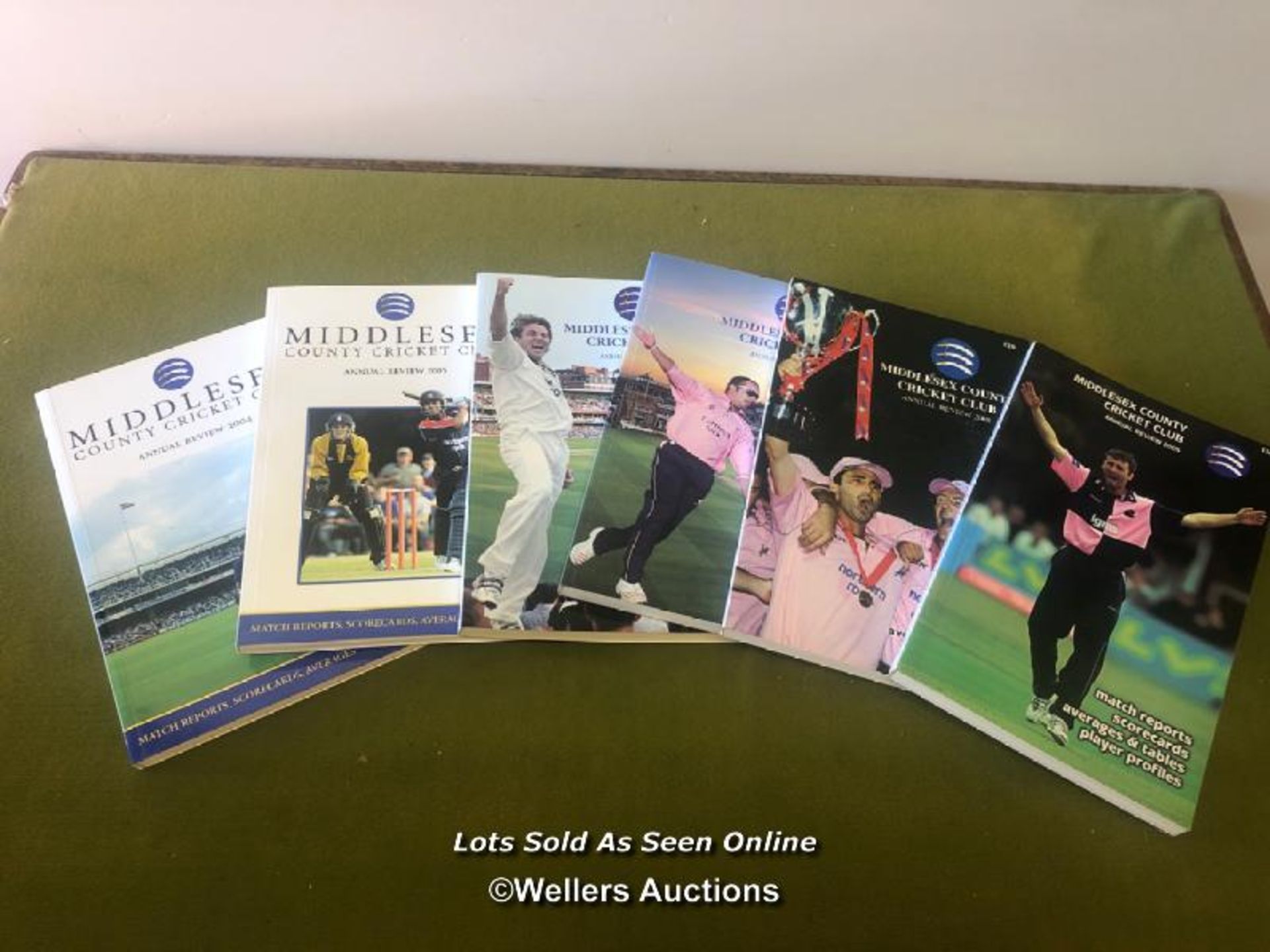COLLECTION OF MIDDLESEX COUNTY CRICKET CLUB ANNUAL REVIEW BOOKS - 1992/93 AND 2004 TO 2013