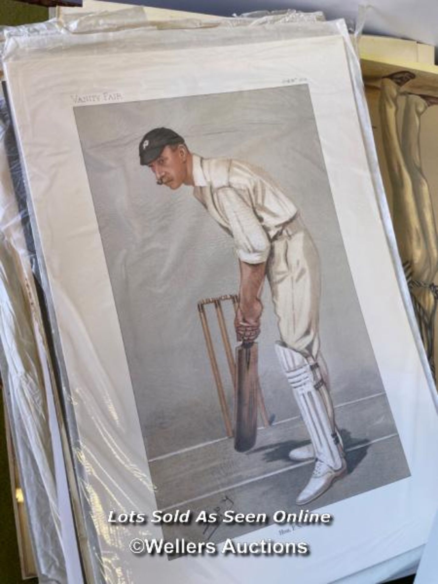 LARGE QUANTITY OF VINTAGE CALENDAR PAGES DEPICTING CRICKETERS - Image 2 of 6